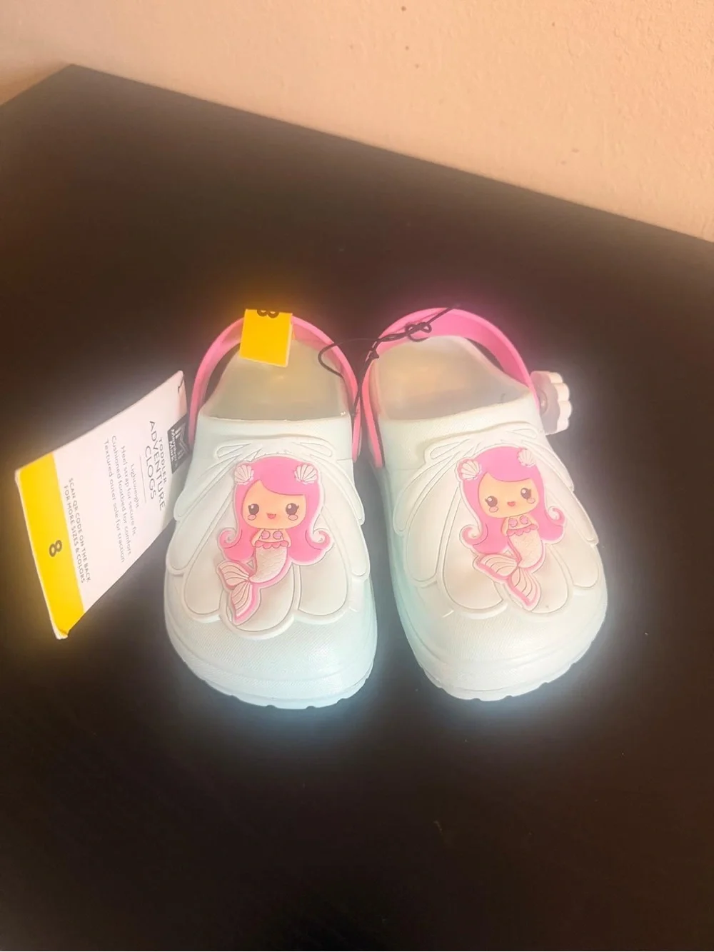 Kids Mermaid Clog Sandals in Light Blue and Pink - Cute Slip-On Shoes